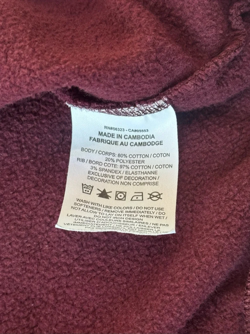 Nike Mini Swoosh Burgundy Crewneck Sweatshirt